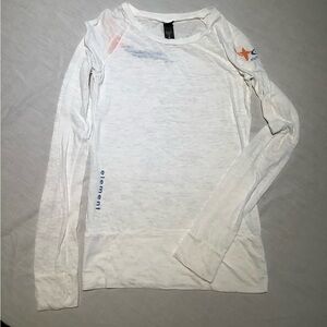 TRIATHLON Swim Bike Run white long sleeve thin shirt. Size L